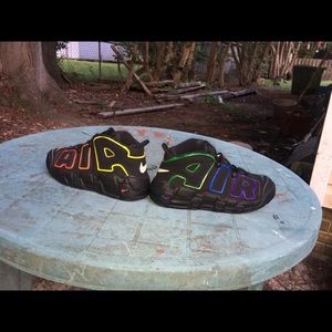 Nike Uptempos “Rainbow” Custom